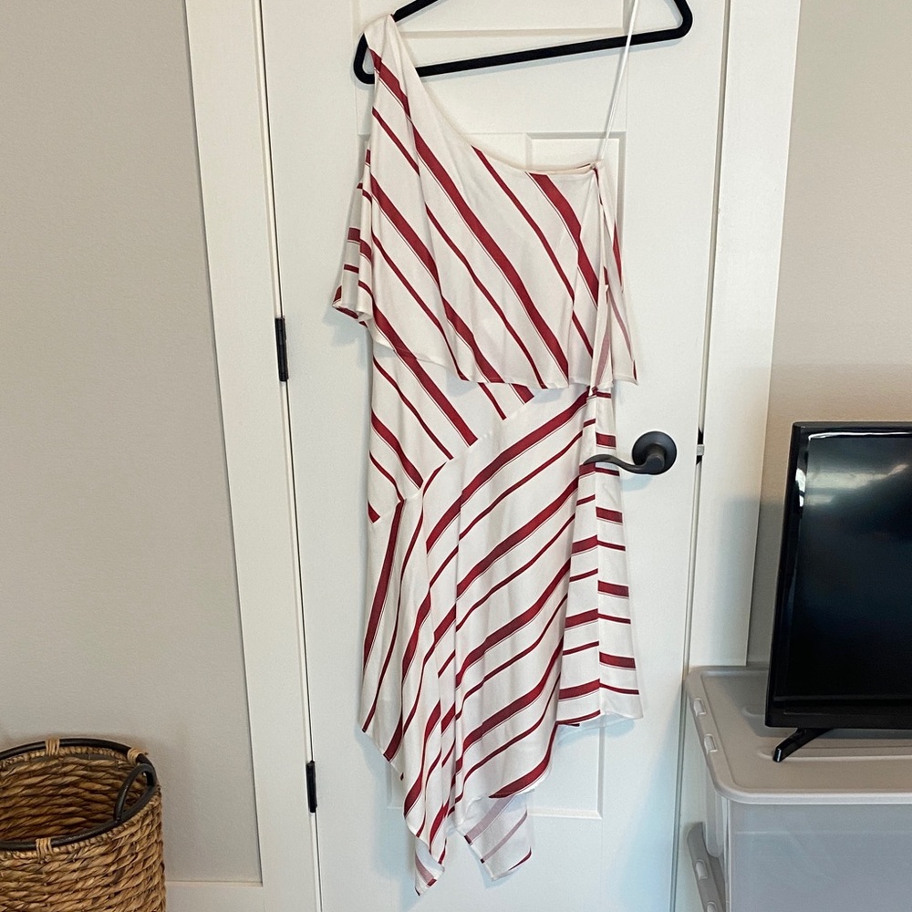 NWT Banana Republic Red and White Striped Dress